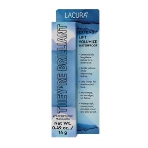 Lacura Mascara Waterproof They're Brilliant Black Volume .49oz New Sealed Aldi